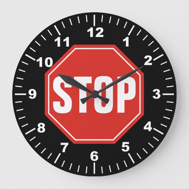 STOP Sign Large Clock (Front)