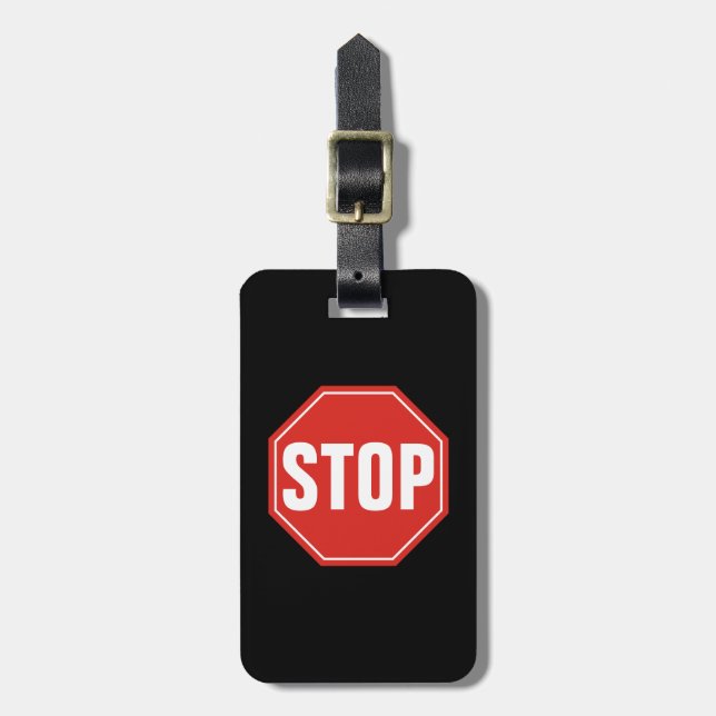 STOP Sign Luggage Tag (Front Vertical)