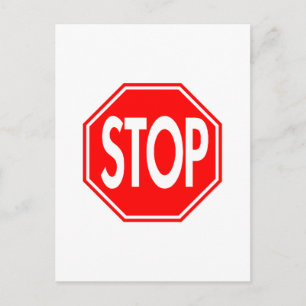 Stop Sign Postcard