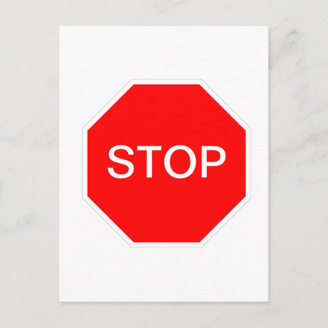 Stop Sign Postcard (Front)