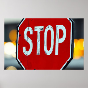 Stop sign poster