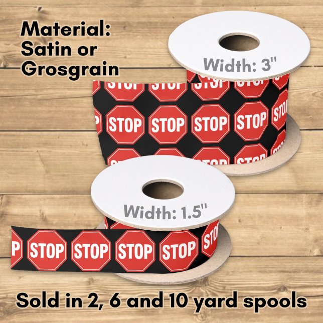 STOP Sign Satin Ribbon (Creator Uploaded)