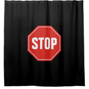 STOP Sign Shower Curtain