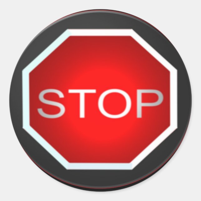 Stop Sign Sticker (Front)