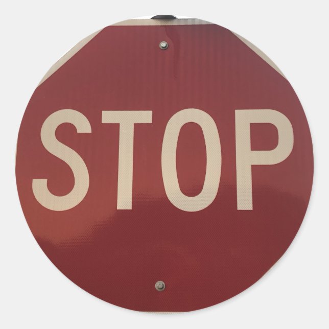 Stop Sign Sticker (Front)