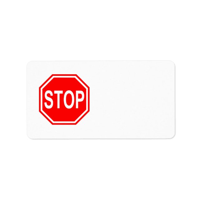 STOP Sign Stop Symbol Stop Icon Red Stop Sign Label (Front)