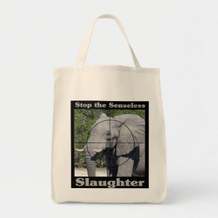 Stop Slaughter-Elephant Tote Bag