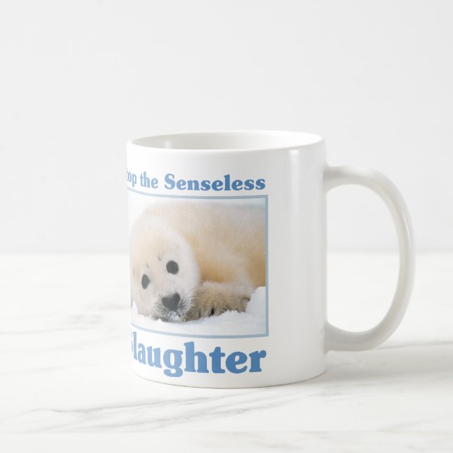 Stop slaughter-seals coffee mug (Right)