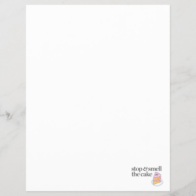 Stop & Smell the Cake Flyer (Front)