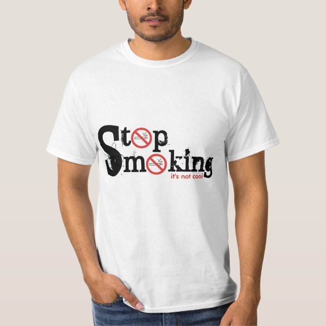 Stop Smoking Cigarette Custom T-shirts (Front)