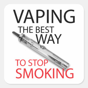 Stop smoking square sticker