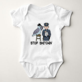 stop snitching pigeon baby bodysuit