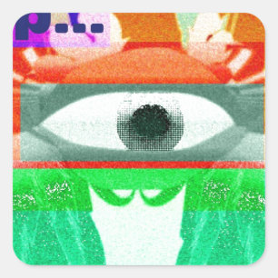 Stop! Square Sticker