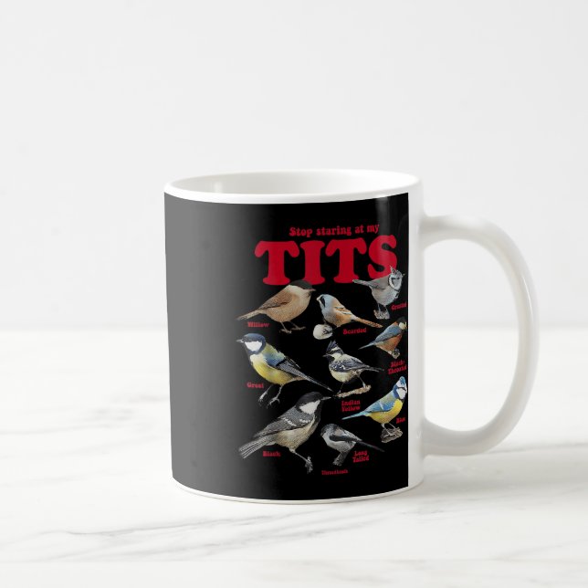 Stop Staring At My Birds  Coffee Mug (Right)