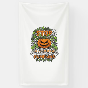 Stop Staring Pumpkins Halloween Ghosts Bats_1 Banner