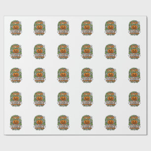Stop Staring Pumpkins Halloween Ghosts Bats_1 Wrapping Paper