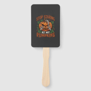 Stop Staring Pumpkins Halloween Skeleton Hands_1 Hand Fan
