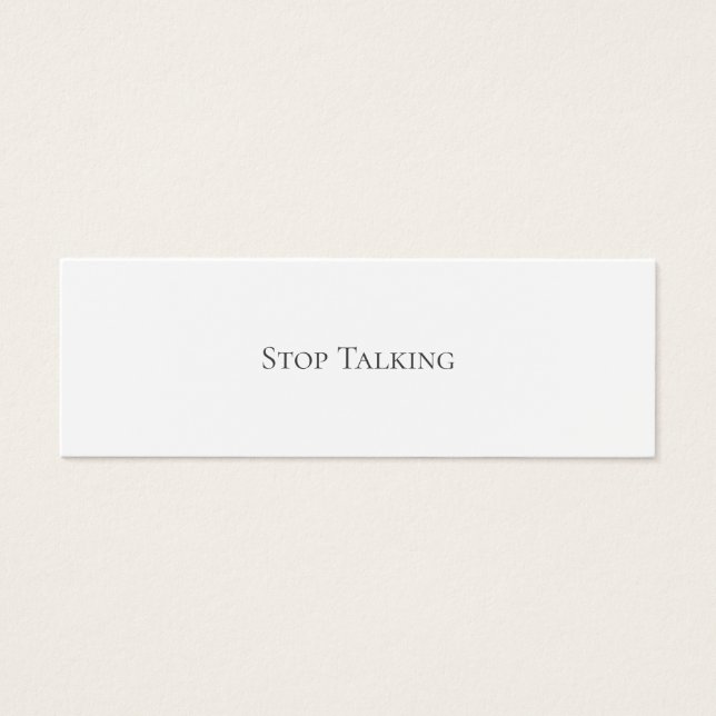 STOP TALKING (Front)