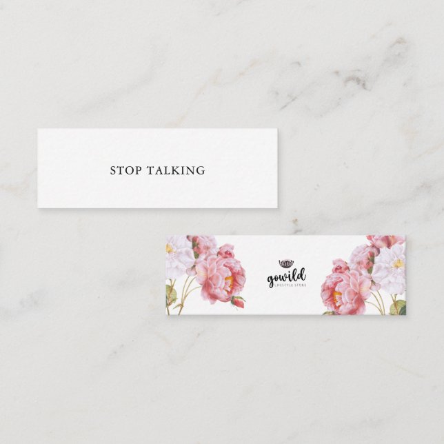 STOP TALKING Self Talk Mini Card No. 2 (Front/Back)
