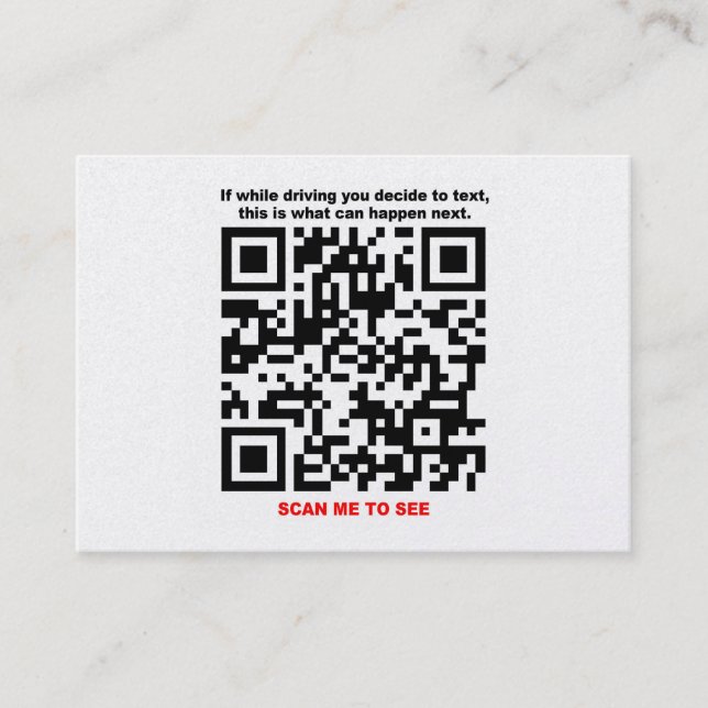 STOP TEXTING QR Code Business Cards (Front)