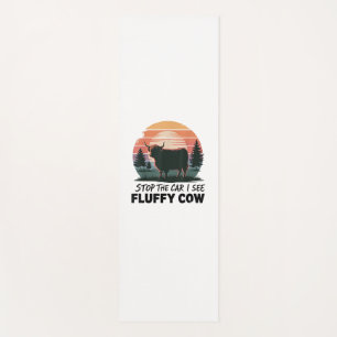 Stop The Car See Fluffy Cow Highland Cow Farm Suns Yoga Mat