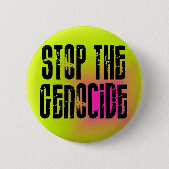 Stop The Genocide Button (Front)
