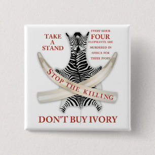 stop the killing 15 cm square badge