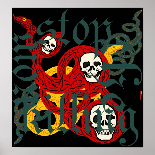 Stop the Killing Now Poster (Front)