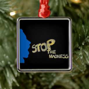 Stop The Madness Metal Tree Decoration
