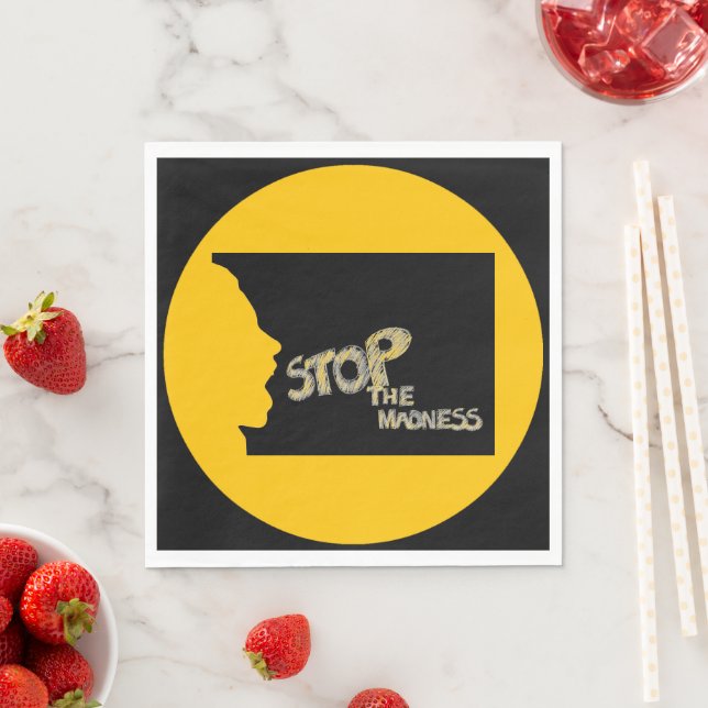 Stop The Madness Paper Napkin (Insitu)
