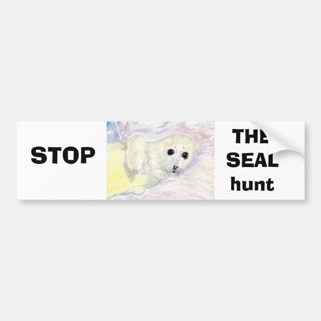 Stop The Seal hunt Bumper Sticker (Front)