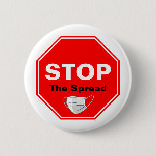 STOP The Spread 6 Cm Round Badge