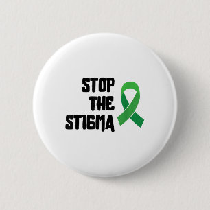 Stop The Stigma Shirt Mental Health Awareness Ribb 6 Cm Round Badge