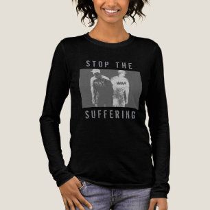 "Stop the Suffering" Black Grey White War Graphic Tri-Blend Shirt