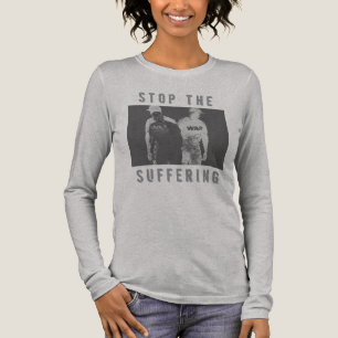"Stop the Suffering" Dark Grey Black War T-Shirt Tri-Blend Shirt