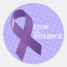 Stop the Violence with Purple Ribbon
