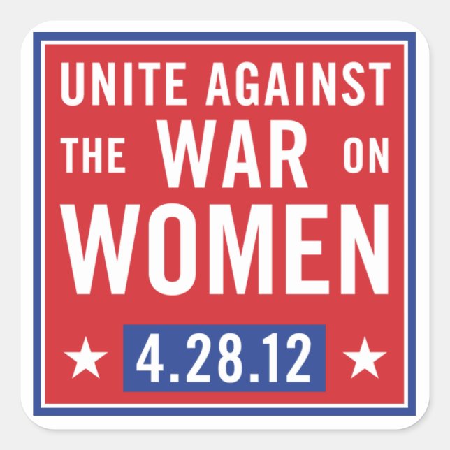 Stop The War On Women Stickers (Front)