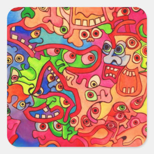 Stop the world, I want to get off! Square Sticker