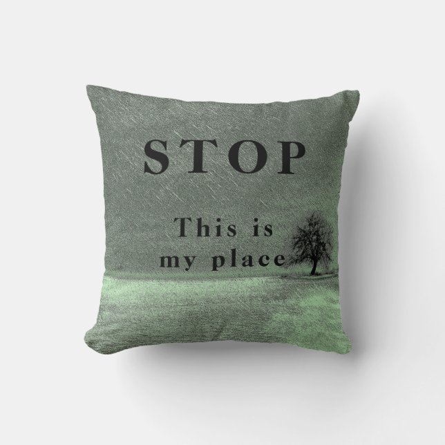 Stop   - throw pillow (Front)