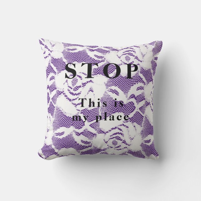 Stop   - throw pillow (Front)