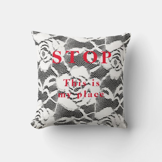 Stop   - throw pillow (Front)