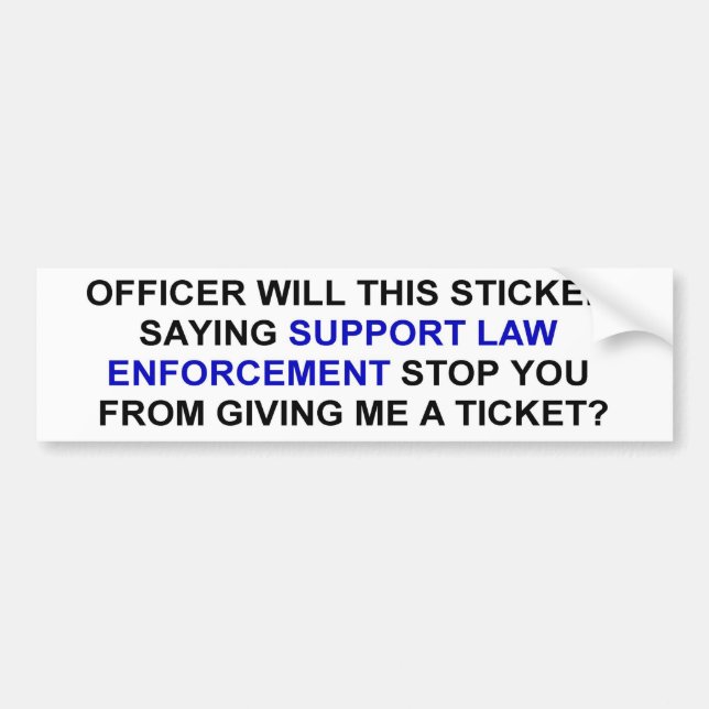 stop ticket bumper sticker (Front)
