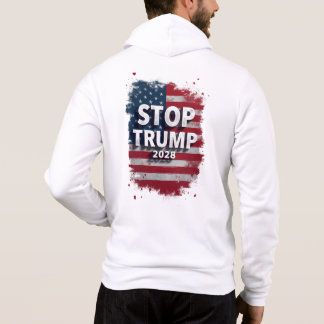 Stop Trump 2028 Save Democracy Bold Hoodie