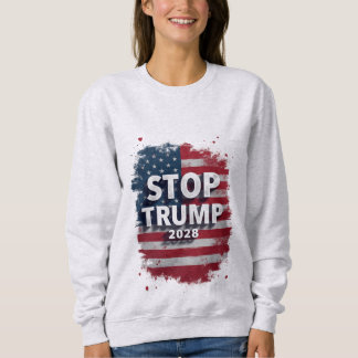 Stop Trump 2028 Save Democracy Bold Sweatshirt