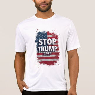 Stop Trump 2028 Save Democracy Bold T-Shirt