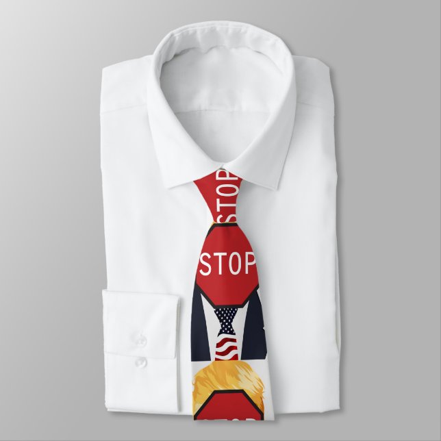Stop Trump Neck Tie (Tied)
