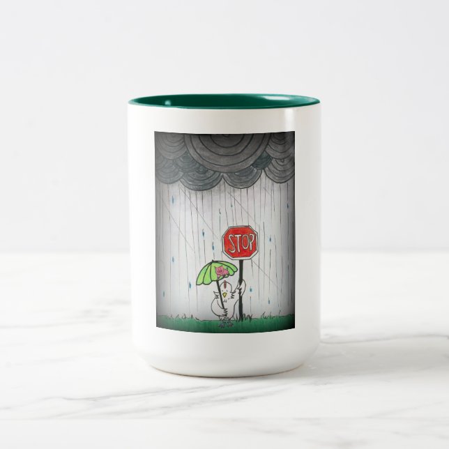 STOP. Two-Tone COFFEE MUG (Center)