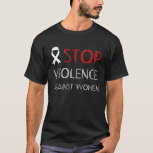Stop violence against women and girl White ribbons T-Shirt
