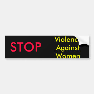 STOP Violence Against Women bumper sticker