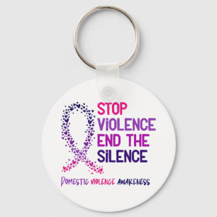 Stop Violence and the Silence Domestic Violence Aw Key Ring